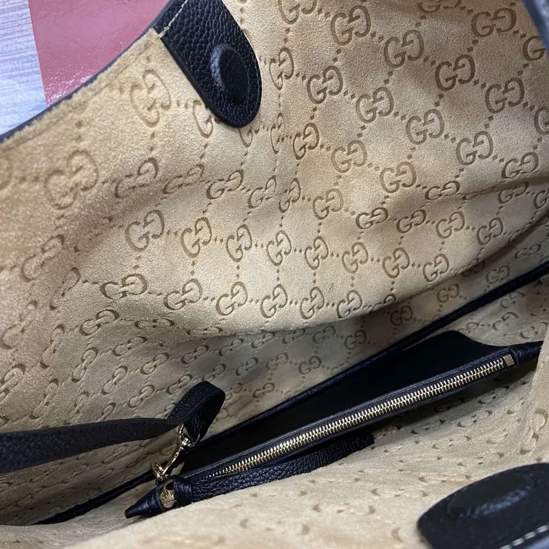 Gucci 815924 Gucci B Střední Kabelka přes Rameno Černá