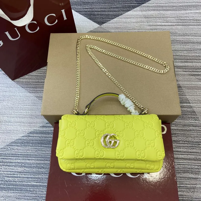 Gucci 806017 GG Milano Mini Top Handle Bag smaragdově zelená GG nadýchaná kůže