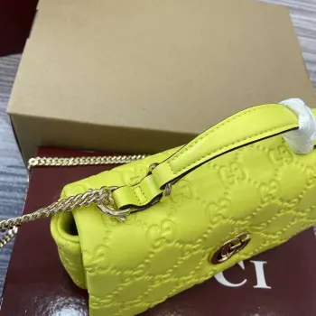 Gucci 806017 GG Milano Mini Top Handle Bag smaragdově zelená GG nadýchaná kůže