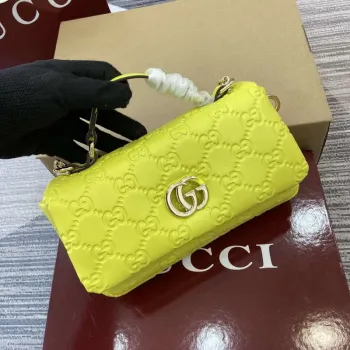 Gucci 806017 GG Milano Mini Top Handle Bag smaragdově zelená GG nadýchaná kůže