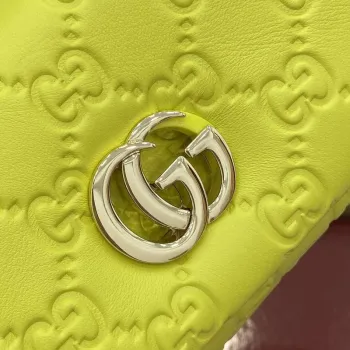 Gucci 806017 GG Milano Mini Top Handle Bag smaragdově zelená GG nadýchaná kůže