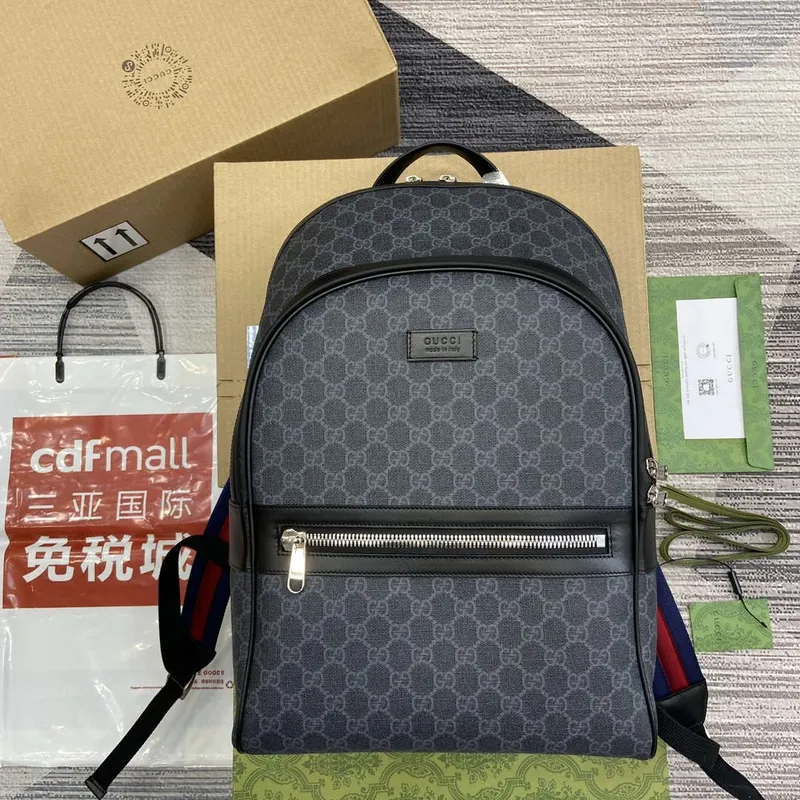 Gucci 771158 GG Supreme plátěný batoh černý