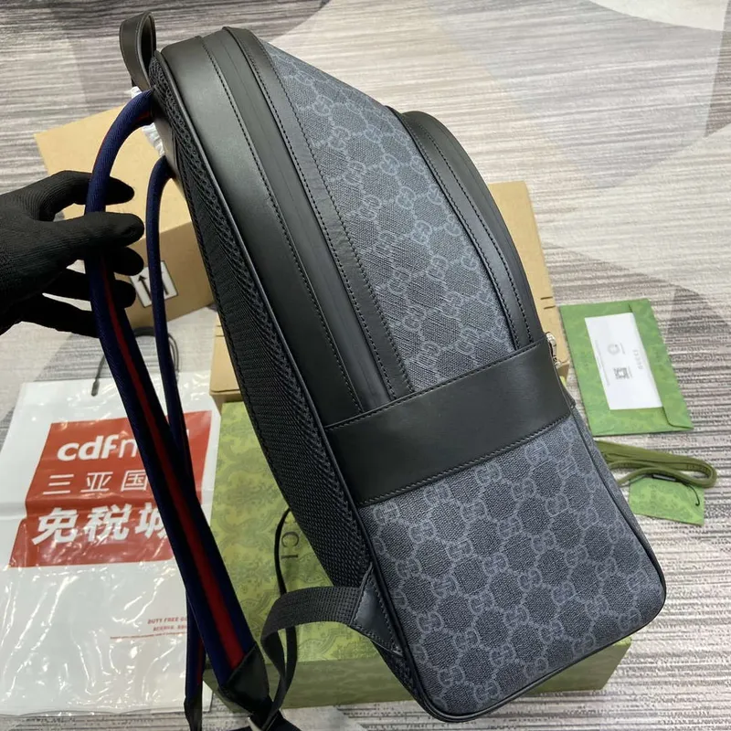 Gucci 771158 GG Supreme plátěný batoh černý