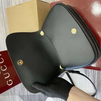 Gucci 815714 Gucci Blondie Malá kabelka s horním uchem Černá hladká kůže