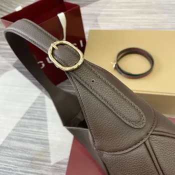 Gucci 813650 Jackie Velká Kabelka přes Rameno Hnědá