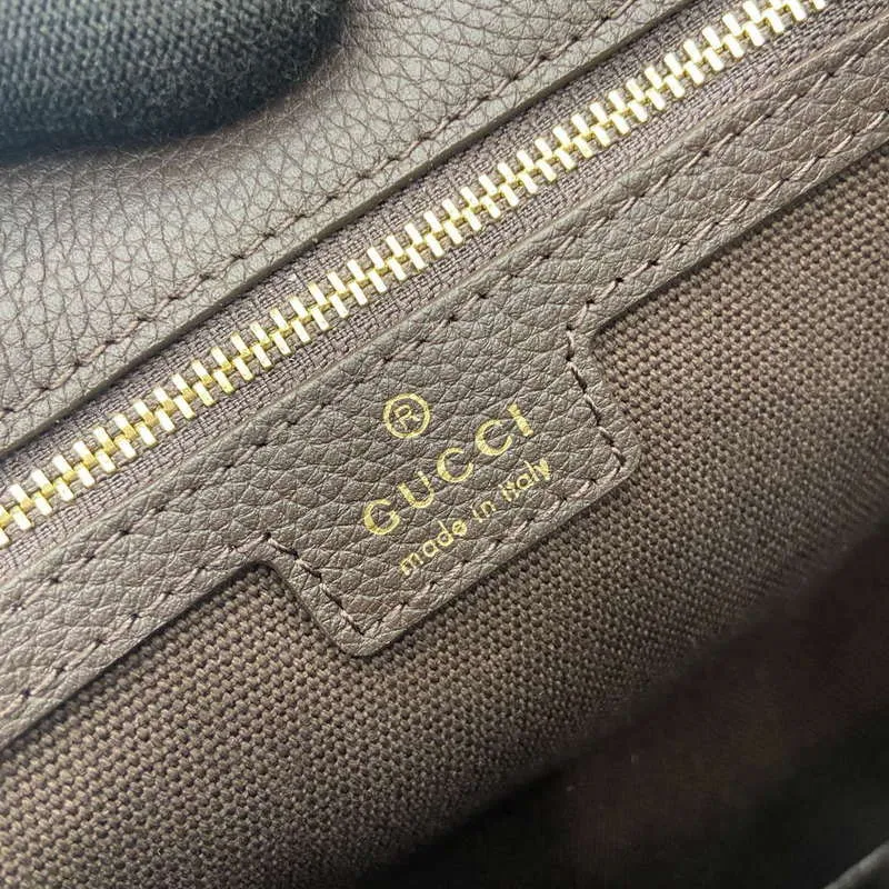 Gucci 813650 Jackie Velká Kabelka přes Rameno Hnědá