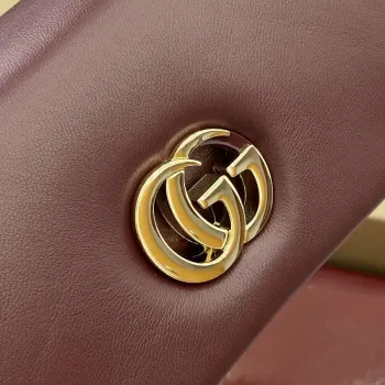 Gucci 806017 GG Milano Mini Top Handle Bag červená nadýchaná kůže