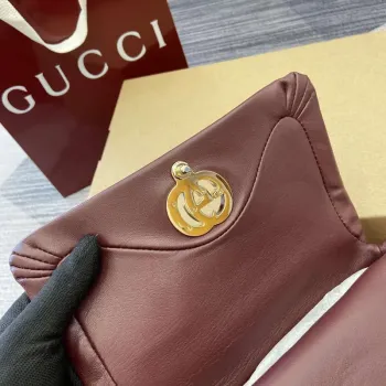 Gucci 806017 GG Milano Mini Top Handle Bag červená nadýchaná kůže