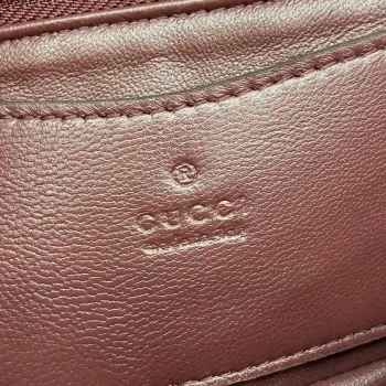 Gucci 806017 GG Milano Mini Top Handle Bag červená nadýchaná prošívaná kůže