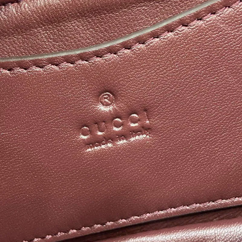 Gucci 806017 GG Milano Mini Taška s Horním Uchem Červená GG měkká kůže
