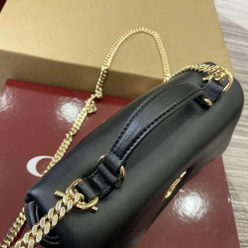 Gucci 806017 GG Milano Mini Top Handle Bag Černá nadýchaná kůže