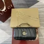 Gucci 806017 GG Milano Mini Top Handle Bag Černá nadýchaná prošívaná kůže