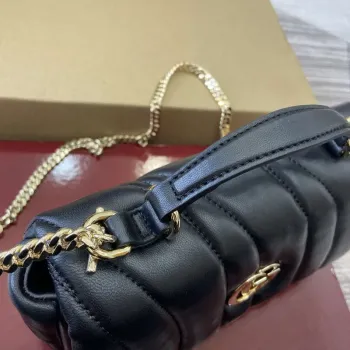 Gucci 806017 GG Milano Mini Top Handle Bag Černá nadýchaná prošívaná kůže