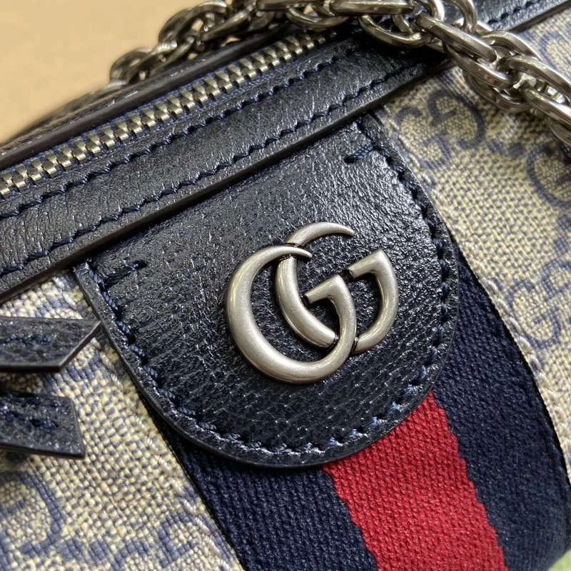 Gucci 795194 Ophidia Malá Kabelka Přes Rameno Modrá