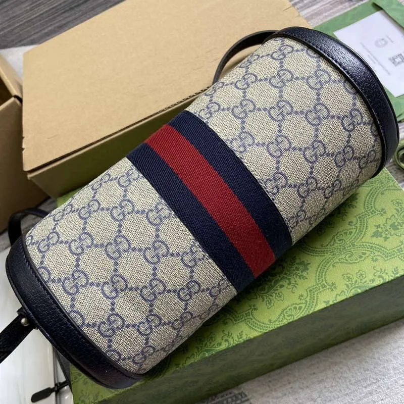 Gucci 795194 Ophidia Malá Kabelka Přes Rameno Modrá