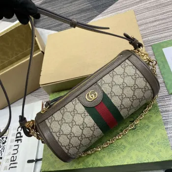 Gucci 795194 Ophidia Malá Kabelka Přes Rameno Hnědá