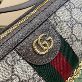 Gucci 795194 Ophidia Malá Kabelka Přes Rameno Hnědá