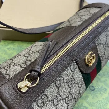 Gucci 795194 Ophidia Malá Kabelka Přes Rameno Hnědá