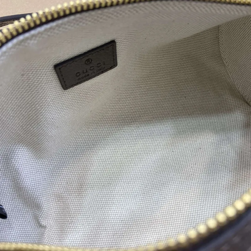 Gucci 795194 Ophidia Malá Kabelka Přes Rameno Hnědá