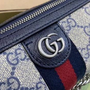 Gucci 795208 Ophidia Mini Ramenní Taška Modrá