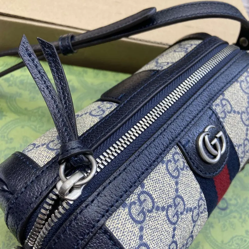 Gucci 795208 Ophidia Mini Ramenní Taška Modrá