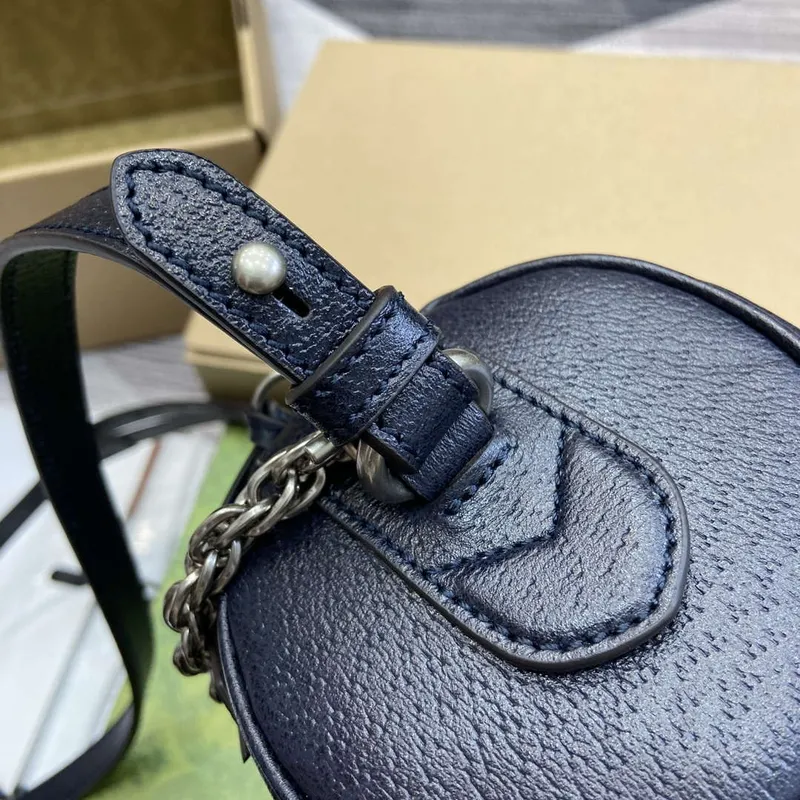 Gucci 795208 Ophidia Mini Ramenní Taška Modrá