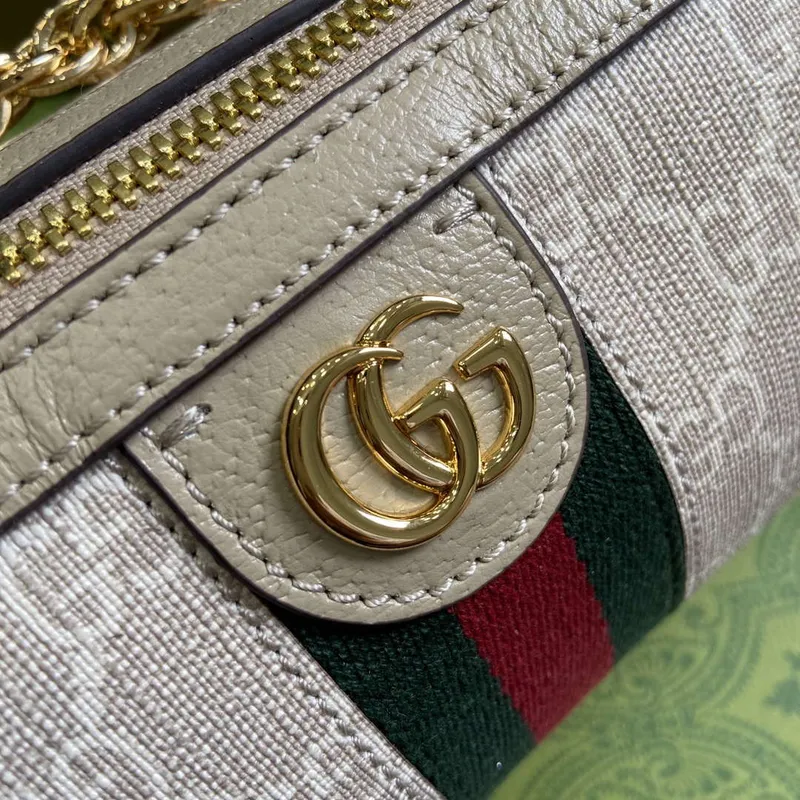 Gucci 795208 Ophidia Mini Ramenní Taška Ovesná