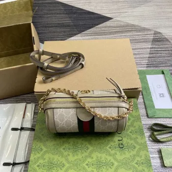 Gucci 795208 Ophidia Mini Ramenní Taška Ovesná