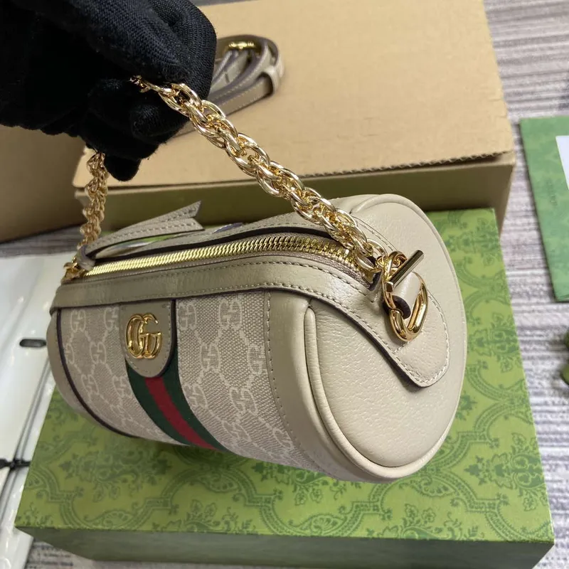 Gucci 795208 Ophidia Mini Ramenní Taška Ovesná