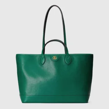 Gucci 739730 Ophidia Střední Tote Taška Zelená kůže