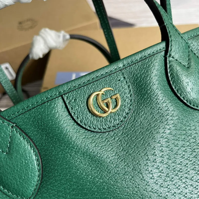 Gucci 739730 Ophidia Střední Tote Taška Zelená kůže