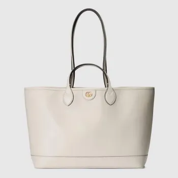 Gucci 739730 Ophidia Střední Tote Taška Bílá kůže