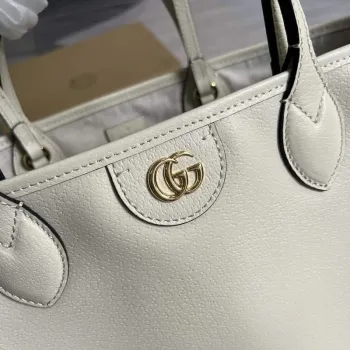 Gucci 739730 Ophidia Střední Tote Taška Bílá kůže