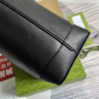 Gucci 739730 Ophidia Střední taška přes rameno Černá kůže