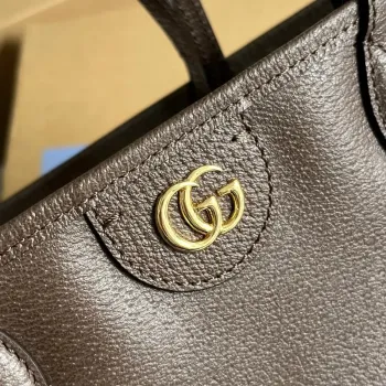 Gucci 739730 Ophidia Střední Tote Taška Hnědá kůže