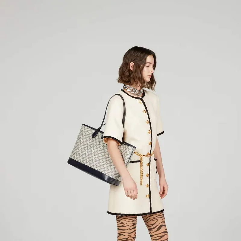 Gucci 739730 Ophidia Střední Taška Bežová a Modrá