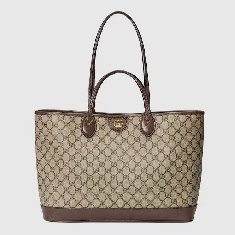Gucci 739730 Ophidia Střední Taška Bežová a Hnědá