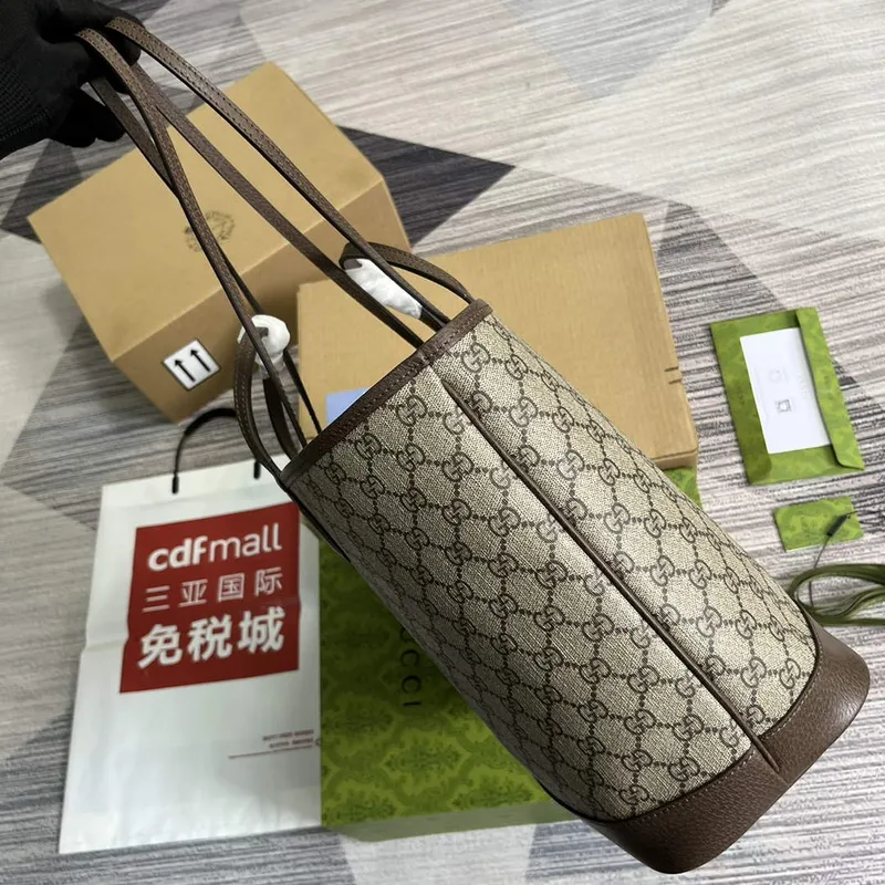 Gucci 739730 Ophidia Střední Taška Bežová a Hnědá