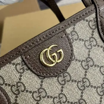 Gucci 739730 Ophidia Střední Taška Bežová a Hnědá