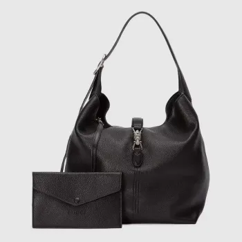 Gucci 763103 Gucci Jackie 1961 Malá ramenní taška Černá kůže