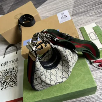 Gucci 699409 Gucci Attache Malá Kabelka přes Rameno Béžová a Modrá