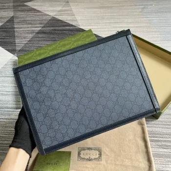 Gucci 674078 Ophidia Portfolio Case Modrá a černá