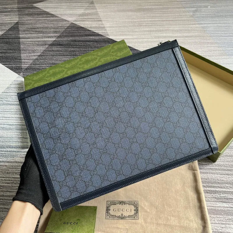 Gucci 674078 Ophidia Portfolio Case Modrá a černá