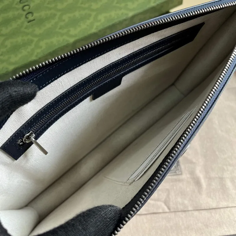 Gucci 674078 Ophidia Portfolio Case Modrá a černá