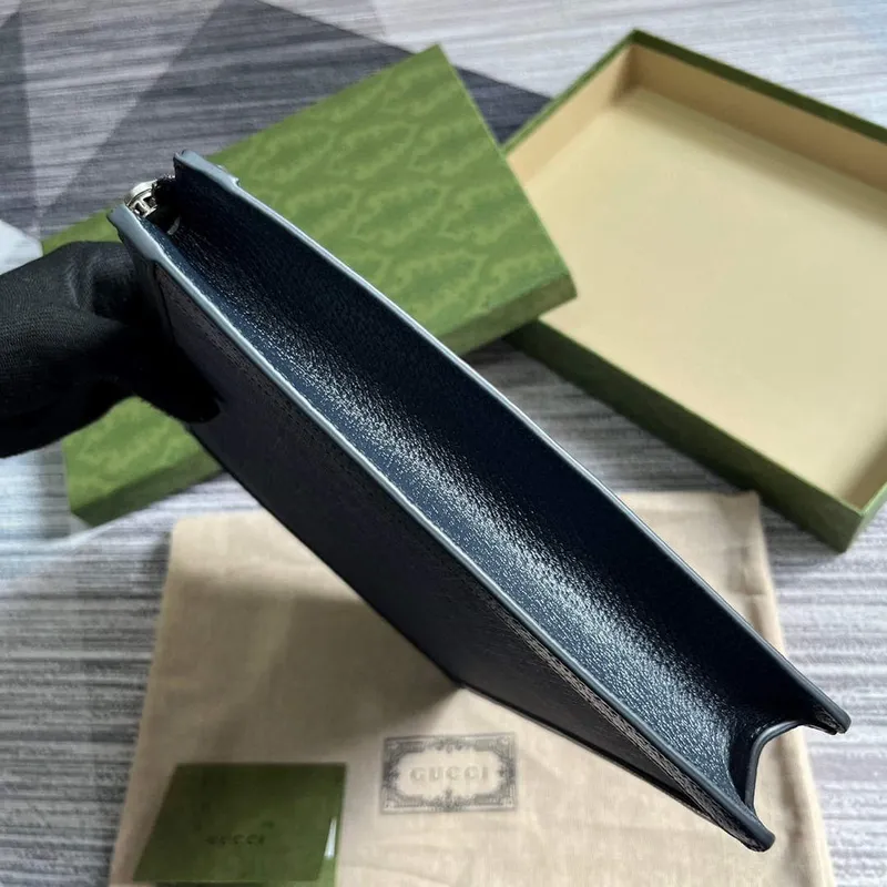 Gucci 674078 Ophidia Portfolio Case Modrá a černá