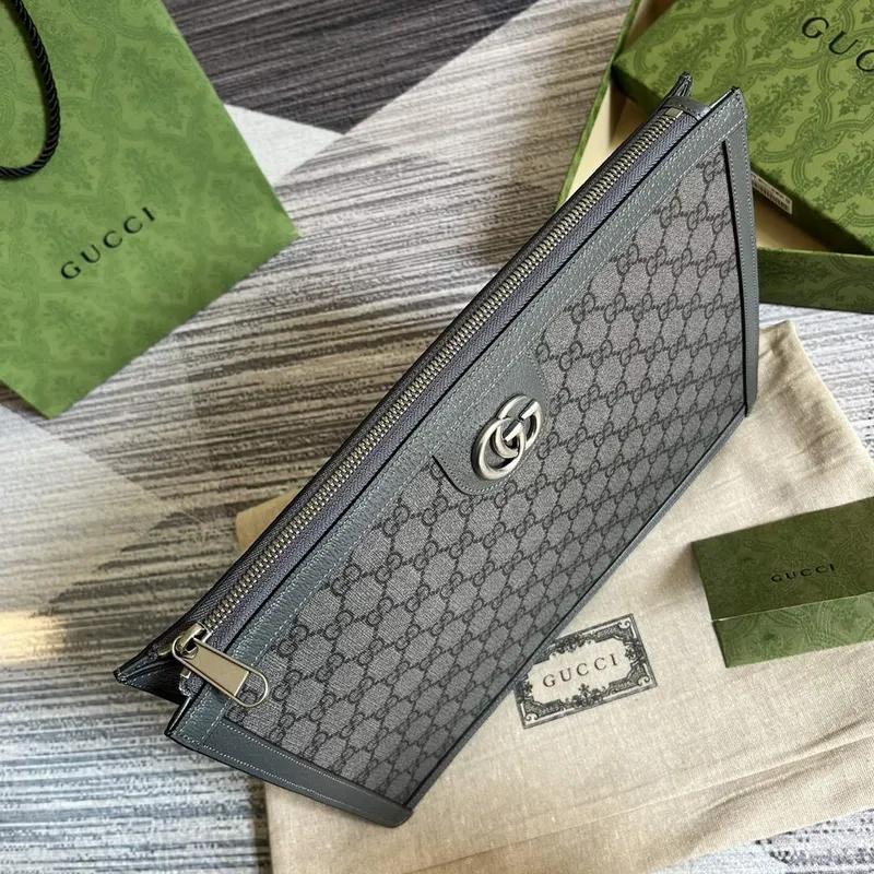 Gucci 674078 Ophidia Portfolio Case Šedá