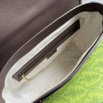 Gucci 761741 Ophidia Střední Messenger Taška Béžová a Hnědá