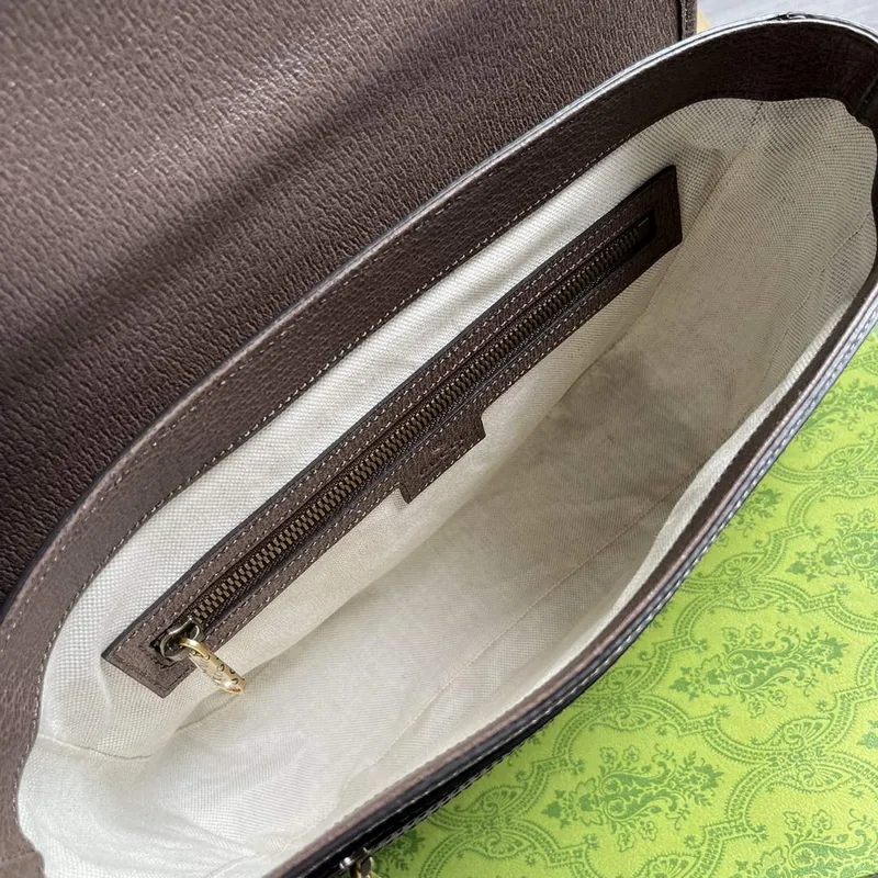 Gucci 761741 Ophidia Střední Messenger Taška Béžová a Hnědá