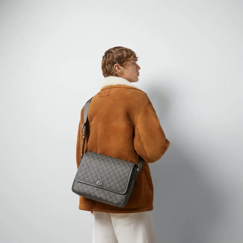 Gucci 761741 Ophidia Messenger Taška Šedá