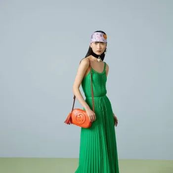 Gucci 742360 Gucci Blondie malá kabelka přes rameno oranžová kůže